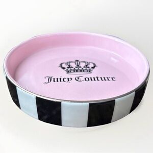 Juicy Couture Pink and Black Striped Dish